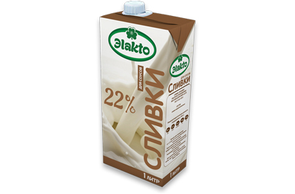 Сливки ультрапастеризованные 22% Элаkto 1л Сливки ультрапастеризованные 22% Элаkto 1л