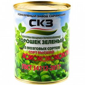 Горошек зеленый СКЗ 3,1кг Горошек зеленый СКЗ 3,1кг