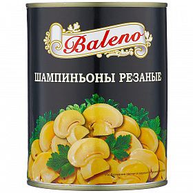 Шампиньоны резаные Baleno 3,1 л (cухой вес 1930 г), Китай