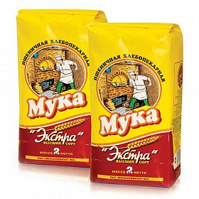 Мука пшеничная в/с Экстра 12 кг (2 кг х 6 шт) Мука пшеничная в/с Экстра 12 кг (2 кг х 6 шт)