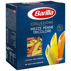 Мецце пенне трёхцветные Barilla 500г, Италия Мецце пенне трёхцветные Barilla 500г, Италия