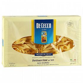 Феттучини яичные № 103 DE CECCO 250г, Италия